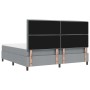 Cama con somier con colchón y luz LED gris 200x200 cm de tela de , Camas y somieres - Ref: Foro24-3342816, Precio: 740,22 €, ...