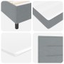 Cama con somier con colchón y luz LED gris 200x200 cm de tela de , Camas y somieres - Ref: Foro24-3342816, Precio: 740,22 €, ...