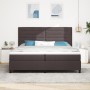 Cama con muelles con colchón y luces LED Marrón oscuro 200x200 cm Tela de , Camas y somieres - Ref: Foro24-3342819, Precio: 6...