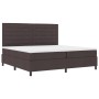 Cama con muelles con colchón y luces LED Marrón oscuro 200x200 cm Tela de , Camas y somieres - Ref: Foro24-3342819, Precio: 6...