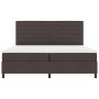 Cama con muelles con colchón y luces LED Marrón oscuro 200x200 cm Tela de , Camas y somieres - Ref: Foro24-3342819, Precio: 6...