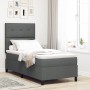 Cama con Resortes y Colchón & LED Gris Oscuro 90x200 cm Tela de , Camas y somieres - Ref: Foro24-3342838, Precio: 383,30 €, D...