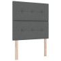 Cama con Resortes y Colchón & LED Gris Oscuro 90x200 cm Tela de , Camas y somieres - Ref: Foro24-3342838, Precio: 383,30 €, D...