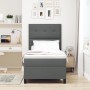 Cama con Resortes y Colchón & LED Gris Oscuro 90x200 cm Tela de , Camas y somieres - Ref: Foro24-3342838, Precio: 383,30 €, D...