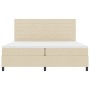 Cama con resortes con colchón y luz LED crema 200x200 cm tela von , Betten und Lattenroste - Ref: Foro24-3342821, Preis: 642,...