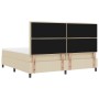 Cama con resortes con colchón y luz LED crema 200x200 cm tela von , Betten und Lattenroste - Ref: Foro24-3342821, Preis: 642,...