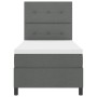 Cama con Resortes y Colchón & LED Gris Oscuro 90x200 cm Tela de , Camas y somieres - Ref: Foro24-3342838, Precio: 383,30 €, D...