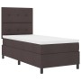 Cama con Somier con Colchón & Luz LED Marrón Oscuro 90x200 cm Tela de , Camas y somieres - Ref: Foro24-3342840, Precio: 347,0...