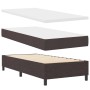 Cama con Somier con Colchón & Luz LED Marrón Oscuro 90x200 cm Tela de , Camas y somieres - Ref: Foro24-3342840, Precio: 347,0...