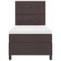 Cama con Somier con Colchón & Luz LED Marrón Oscuro 90x200 cm Tela de , Camas y somieres - Ref: Foro24-3342840, Precio: 347,0...
