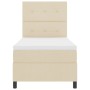Cama de base de caja con colchón y LED crema 90x200 cm tela by , Beds and slatted bases - Ref: Foro24-3342842, Price: 330,27 ...