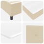 Cama de base de caja con colchón y LED crema 90x200 cm tela by , Beds and slatted bases - Ref: Foro24-3342842, Price: 330,27 ...