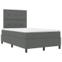 Cama con Box Spring con colchón y luz LED Gris oscuro 120x200 cm Tela de , Camas y somieres - Ref: Foro24-3342859, Precio: 42...