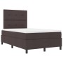Cama con Somier y Colchón & LED Marrón Oscuro 120x200 cm Tela de , Camas y somieres - Ref: Foro24-3342861, Precio: 437,48 €, ...