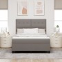 Cama Box Spring con Colchón & LED Taupe 140x190 cm Tela by , Beds and slatted bases - Ref: Foro24-3342869, Price: 513,34 €, D...