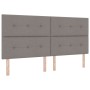 Cama con somier y colchón y LED Taupe 200x200 cm Tela von , Betten und Lattenroste - Ref: Foro24-3342897, Preis: 732,70 €, Ra...