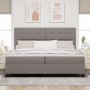 Cama con somier y colchón y LED Taupe 200x200 cm Tela von , Betten und Lattenroste - Ref: Foro24-3342897, Preis: 732,70 €, Ra...