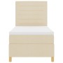 Cama con somier con colchón y LED crema 100x200 cm tela by , Beds and slatted bases - Ref: Foro24-3343003, Price: 358,11 €, D...