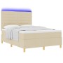 Colchón box spring Crema Tela 140 x 190 cm Colchón Rectangular von , Betten und Lattenroste - Ref: Foro24-3343024, Preis: 509...