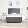 Cama con somier y colchón & LED Gris Oscuro 140x200 cm Tela von , Betten und Lattenroste - Ref: Foro24-3343027, Preis: 513,19...