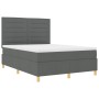 Cama con somier y colchón & LED Gris Oscuro 140x200 cm Tela von , Betten und Lattenroste - Ref: Foro24-3343027, Preis: 513,19...