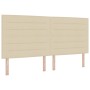 Cama con Somier y Colchón & LED Crema 200x200 cm Tela von , Betten und Lattenroste - Ref: Foro24-3343052, Preis: 644,00 €, Ra...