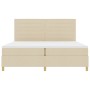 Cama con Somier y Colchón & LED Crema 200x200 cm Tela von , Betten und Lattenroste - Ref: Foro24-3343052, Preis: 644,00 €, Ra...
