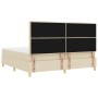 Cama con Somier y Colchón & LED Crema 200x200 cm Tela von , Betten und Lattenroste - Ref: Foro24-3343052, Preis: 644,00 €, Ra...