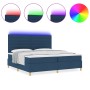 Cama con Somier y Colchón & LED Azul 200x200 cm Tela von , Betten und Lattenroste - Ref: Foro24-3343053, Preis: 696,60 €, Rab...