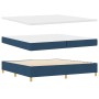 Cama con Somier y Colchón & LED Azul 200x200 cm Tela von , Betten und Lattenroste - Ref: Foro24-3343053, Preis: 696,60 €, Rab...