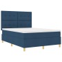 Estructura de Cama con Colchón Azul Tela 140 x 190 cm von , Betten und Lattenroste - Ref: Foro24-3343102, Preis: 523,81 €, Ra...