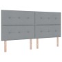 Estructura de Cama con Colchón Gris Claro Tela 200 x 200 cm von , Betten und Lattenroste - Ref: Foro24-3343124, Preis: 678,63...