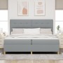 Estructura de Cama con Colchón Gris Claro Tela 200 x 200 cm von , Betten und Lattenroste - Ref: Foro24-3343124, Preis: 678,63...