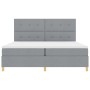 Estructura de Cama con Colchón Gris Claro Tela 200 x 200 cm von , Betten und Lattenroste - Ref: Foro24-3343124, Preis: 678,63...