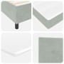 Cama Box Spring con Colchón y Luz LED Gris Claro 90x200 cm Terciopelo by , Beds and slatted bases - Ref: Foro24-3343286, Pric...
