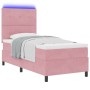 Cama con somier y colchón con LED Rosa 100x200 cm Terciopelo von , Betten und Lattenroste - Ref: Foro24-3343297, Preis: 345,6...