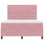 Cama con somier con colchón y LED Rosa 140x190 cm de terciopelo by , Beds and slatted bases - Ref: Foro24-3343315, Price: 515...