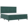 Cama con Somier y Colchón con LED Verde Oscuro 200x200 cm Terciopelo von , Betten und Lattenroste - Ref: Foro24-3343337, Prei...