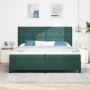 Cama con Somier y Colchón con LED Verde Oscuro 200x200 cm Terciopelo von , Betten und Lattenroste - Ref: Foro24-3343337, Prei...
