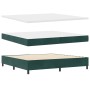 Cama con Somier y Colchón con LED Verde Oscuro 200x200 cm Terciopelo von , Betten und Lattenroste - Ref: Foro24-3343337, Prei...