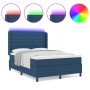 Cama Box Spring con colchón y LED azul 140x200 cm tela de , Camas y somieres - Ref: Foro24-3343447, Precio: 532,33 €, Descuen...