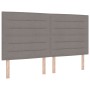 Cama Box Spring con colchón y LED Taupe 200x200 cm Tela by , Beds and slatted bases - Ref: Foro24-3343466, Price: 729,12 €, D...