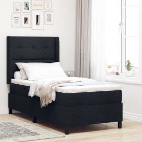 Cama Box Spring con Colchón y LED Negro 90x200 cm Tela by , Beds and slatted bases - Ref: Foro24-3343485, Price: 363,71 €, Di...