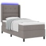 Cama Box Spring con colchón y LED Taupe 100x200 cm Funda de , Camas y somieres - Ref: Foro24-3343494, Precio: 396,90 €, Descu...