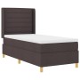 Cama Box Spring con Colchón y LED Marrón Oscuro 90x200 cm Tela de , Camas y somieres - Ref: Foro24-3343612, Precio: 361,41 €