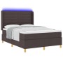 Cama con Somier y Colchón LED Marrón Oscuro 140x200 cm Tela by , Beds and slatted bases - Ref: Foro24-3343633, Price: 529,04 ...