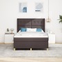 Cama con somier de y colchón & LED Marrón Oscuro 140x190 cm Tela by , Beds and slatted bases - Ref: Foro24-3343689, Price: 53...