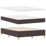 Cama con somier de y colchón & LED Marrón Oscuro 140x190 cm Tela by , Beds and slatted bases - Ref: Foro24-3343689, Price: 53...