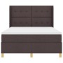 Cama con somier de y colchón & LED Marrón Oscuro 140x190 cm Tela by , Beds and slatted bases - Ref: Foro24-3343689, Price: 53...