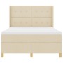 Cama Box Spring con colchón y LED Crema 160x200 cm Tela by , Beds and slatted bases - Ref: Foro24-3343705, Price: 616,41 €, D...